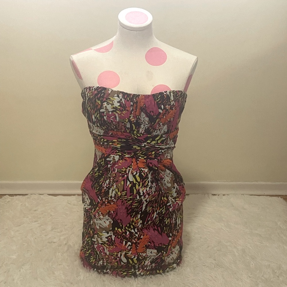 Splatter print - neon and black dress